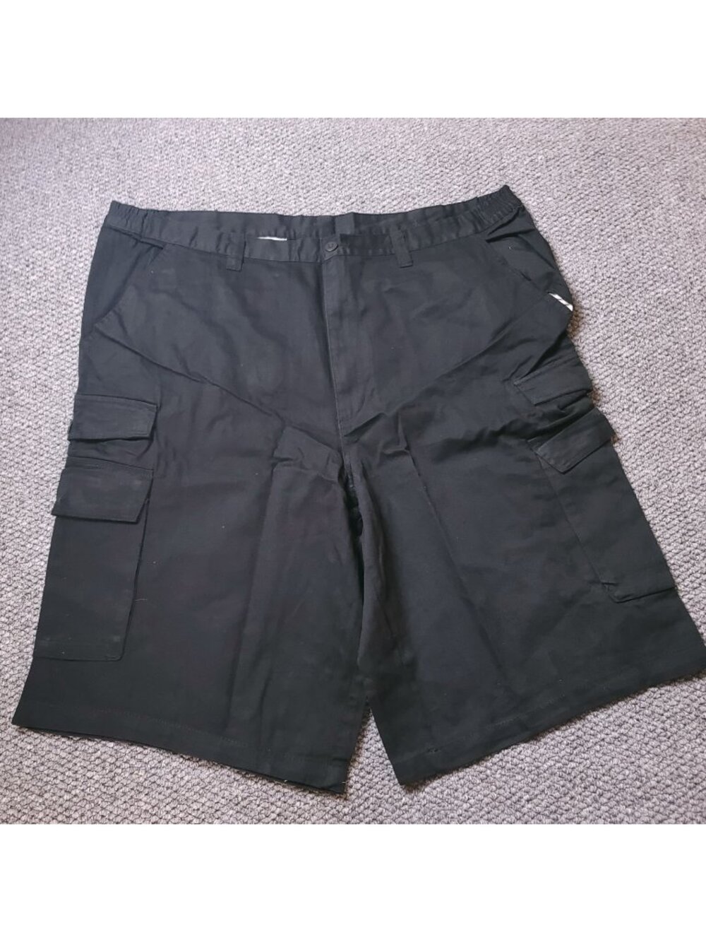 KingSize Cargo Shorts Mens 46 Big Tall Khaki Elastic LL Chino Black y2K